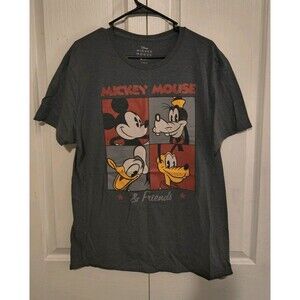 Disney Mickey Mouse & Friends Shirt Mens Large 38×30 Graphic Tee Mad Engine